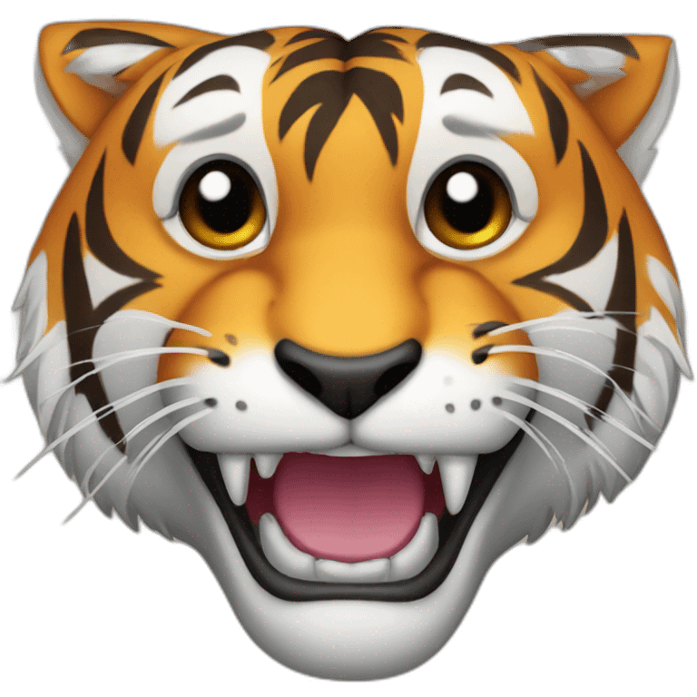 tiger with fangs emoji