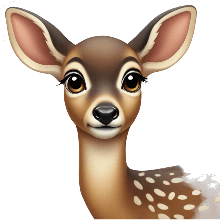 Cute baby deer with doe eyes  emoji