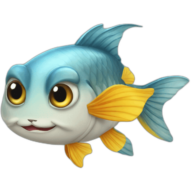 Cat fish combo emoji