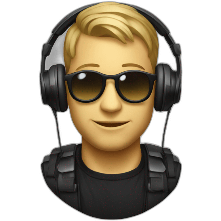 techno music producer rave headphones emoji