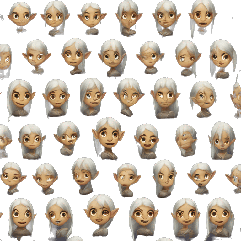 house-elves: Small, humanoid creatures bound to serve wizards and witches, known for their loyalty and powerful magic emoji