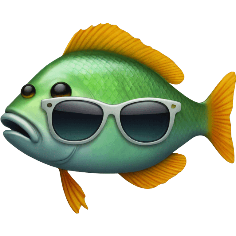 Fish with sunglasses  emoji