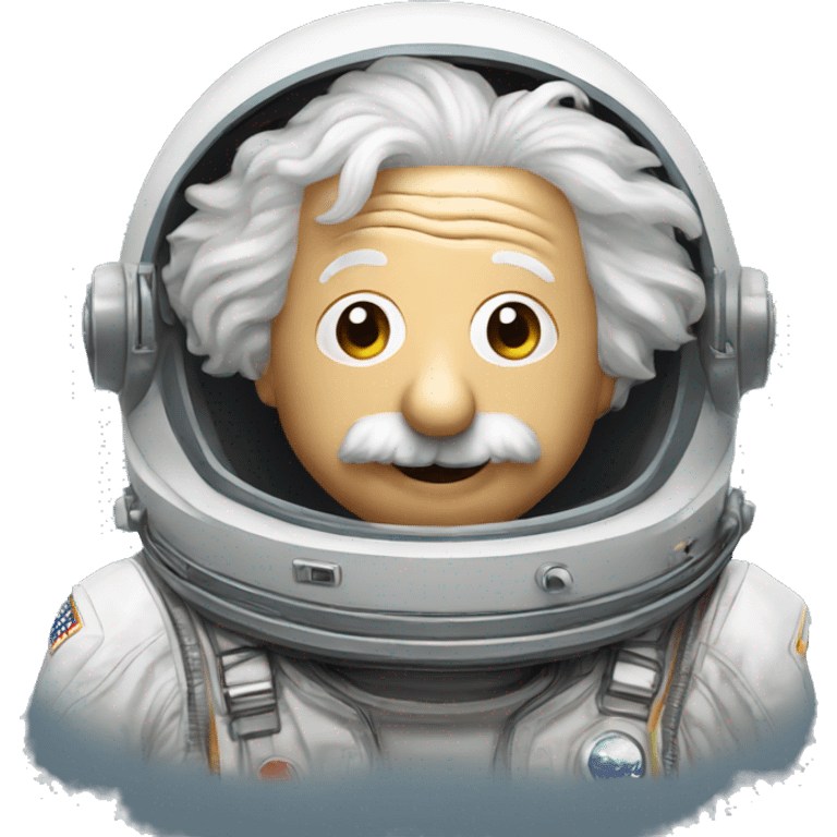 albert einstein with astronaut helmet emoji