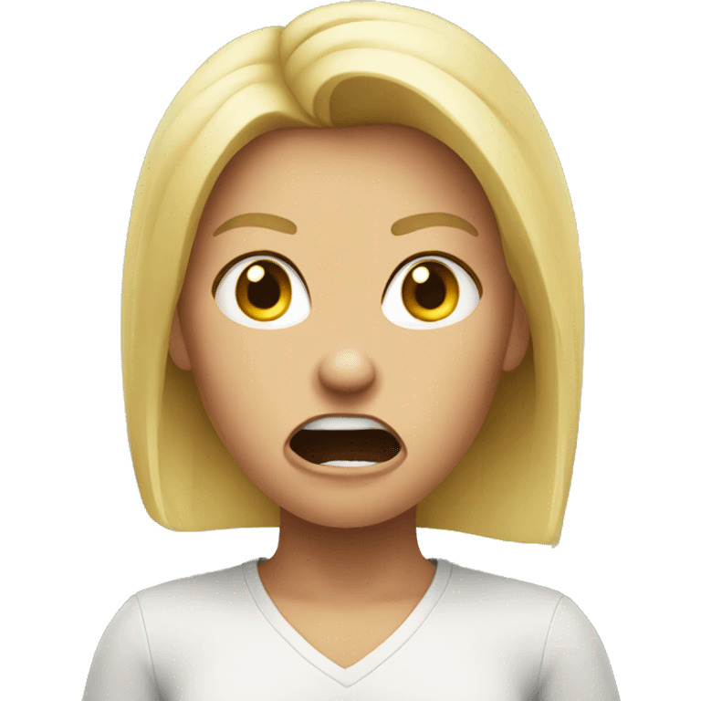 angry blonde  emoji