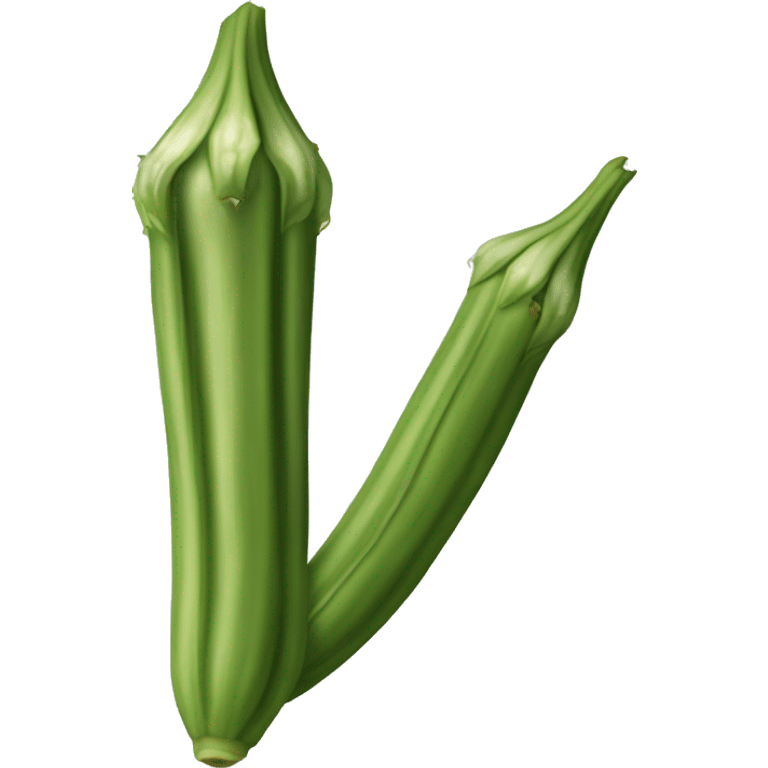 a single okra emoji in drawing format emoji