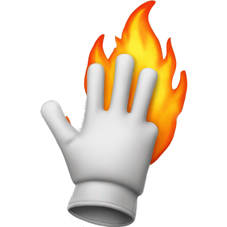 gloves on fire emoji