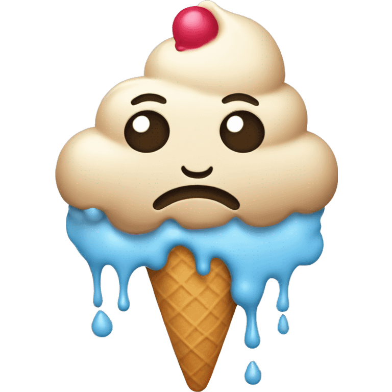 Dripping ice cream  emoji