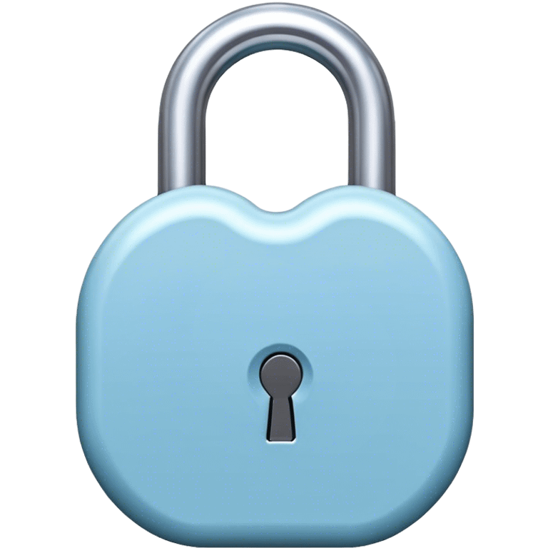 light blue Lock emoji