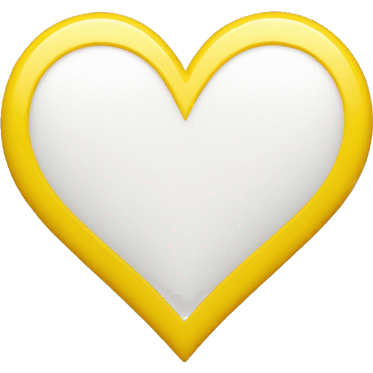 White yellow heart emoji