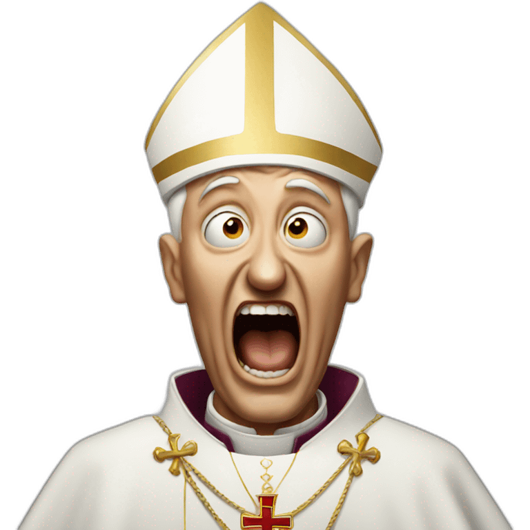 Screaming Pope emoji