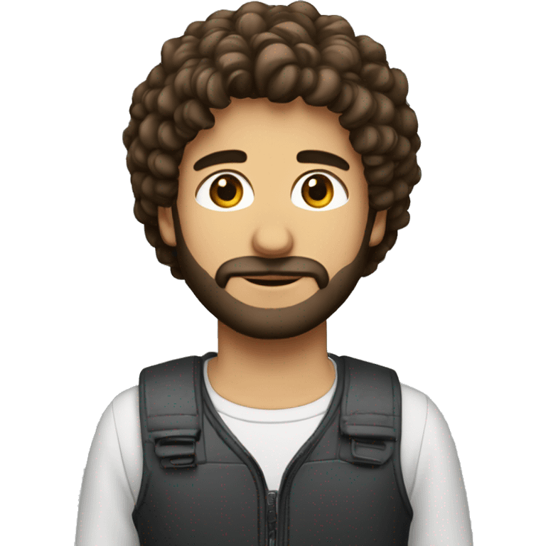 un garçon libanais avec des cheveux court et une barbe emoji