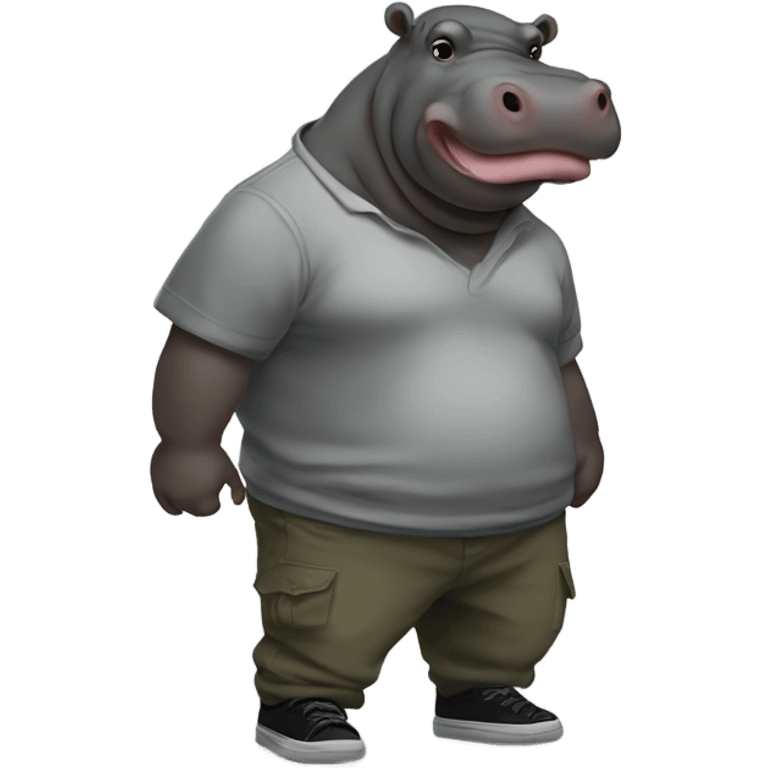 Hippo hip hop emoji