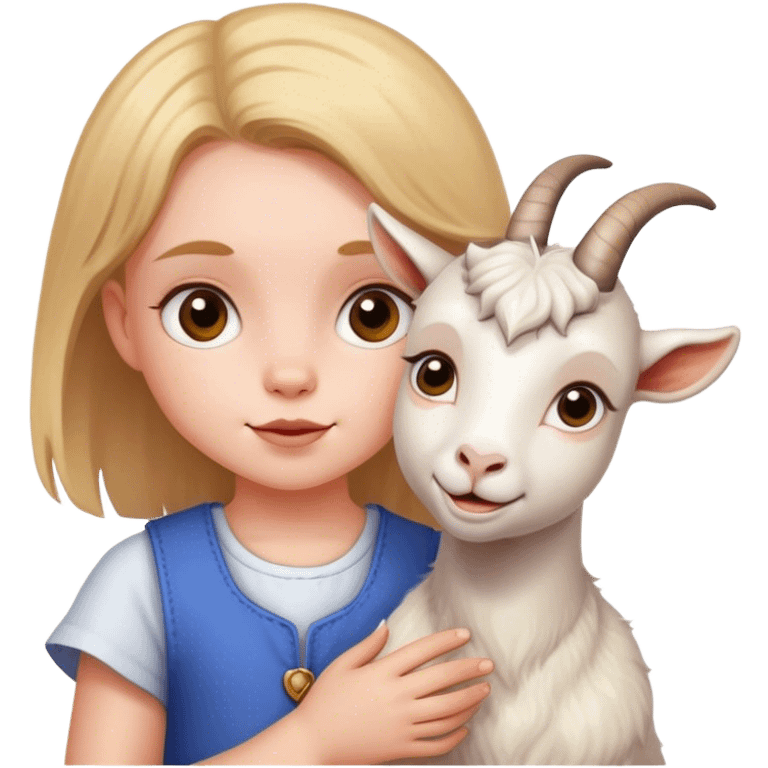 little girl goat emoji