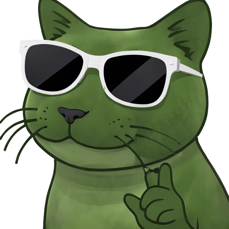 Cat with sunglasses emoji