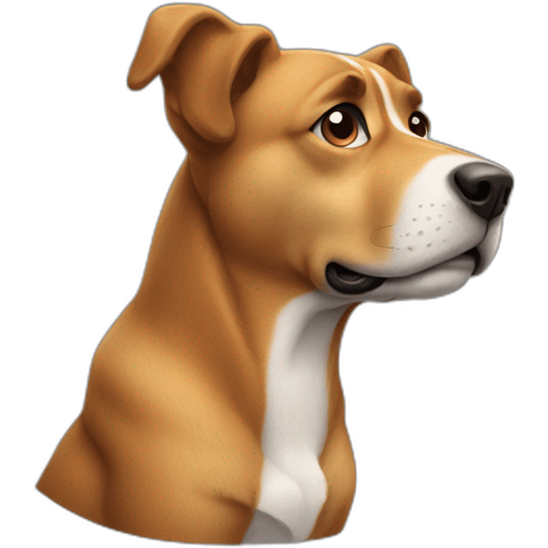 Dog from side looking askance emoji