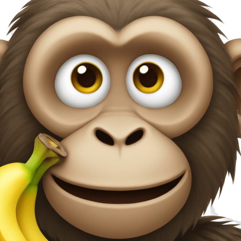 Monkey with a banana emoji