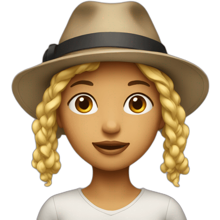 girl with a hat emoji