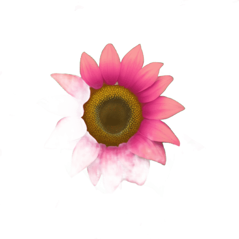 Happy pink sunflower emoji