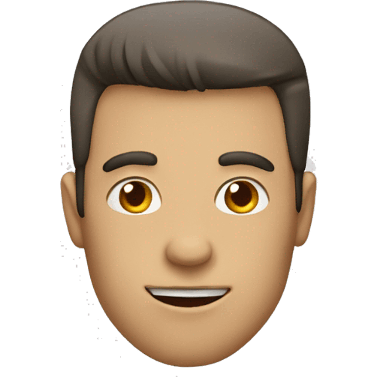 An alpha male with a square wide jaw,  emoji