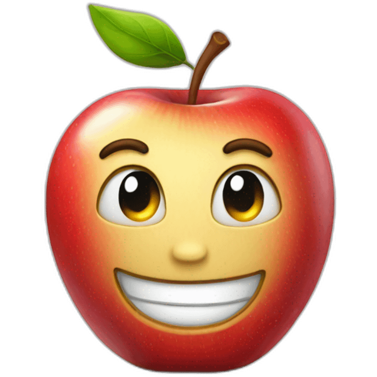 smirking apple emoji