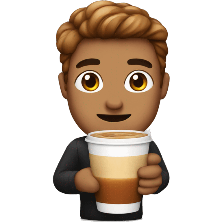 Hot americano in hands  emoji