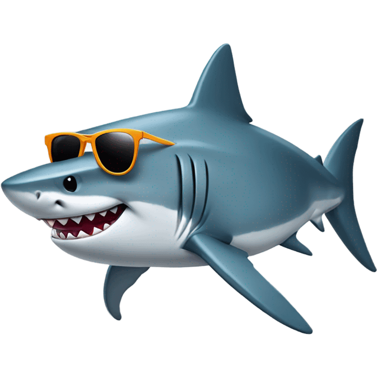 Shark with sunglasses  emoji