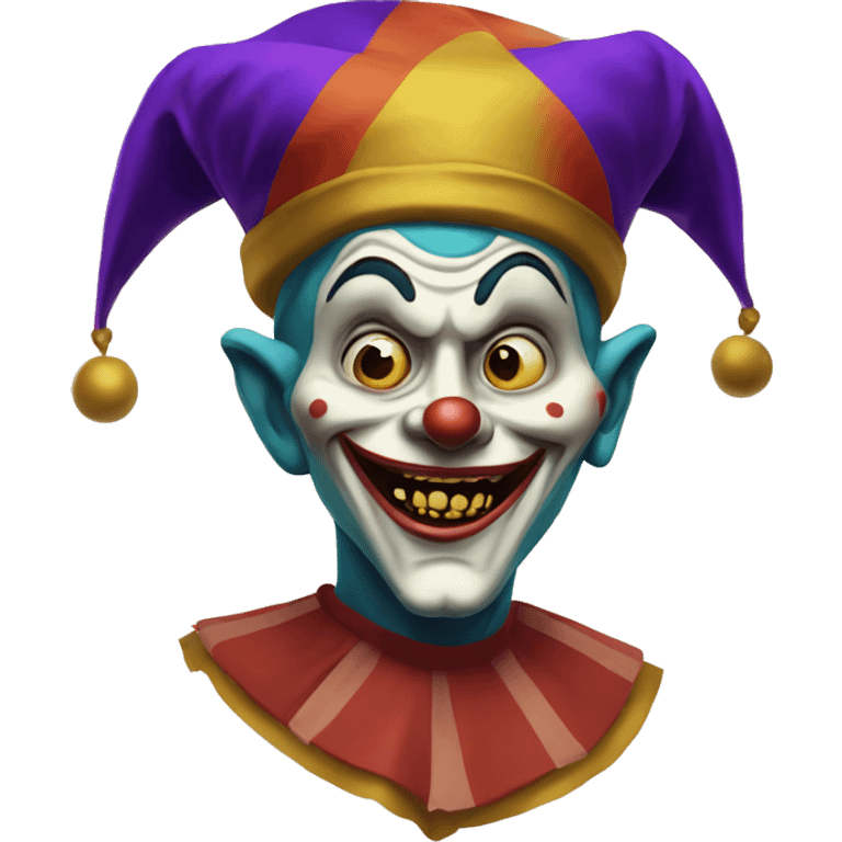 vintage scary jester  emoji