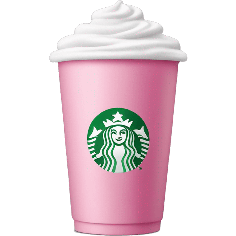 starbucks cup pink drink with cold foam emoji