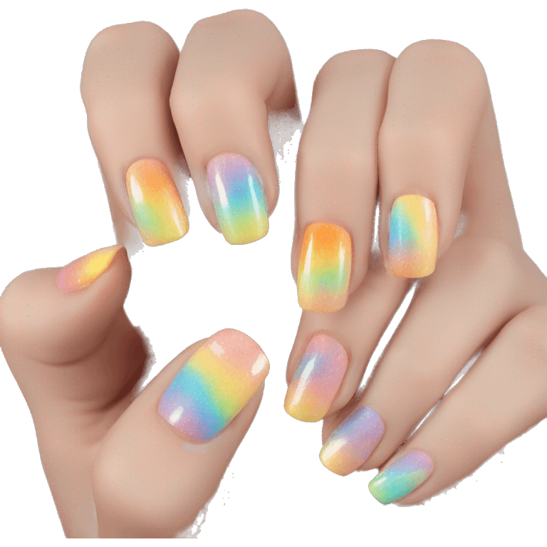 Rainbow nails emoji