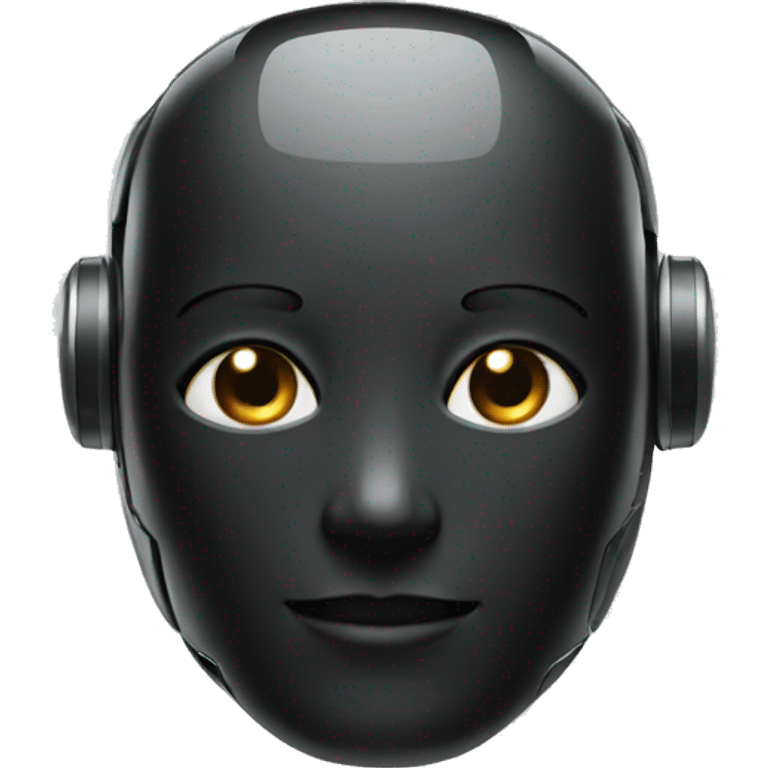 AI robot assistant in black color emoji