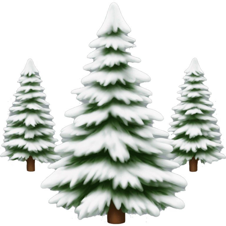  actual white fir christmas tree isolated.  emoji