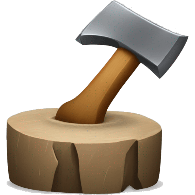 sharpening an axe on a grindstone emoji