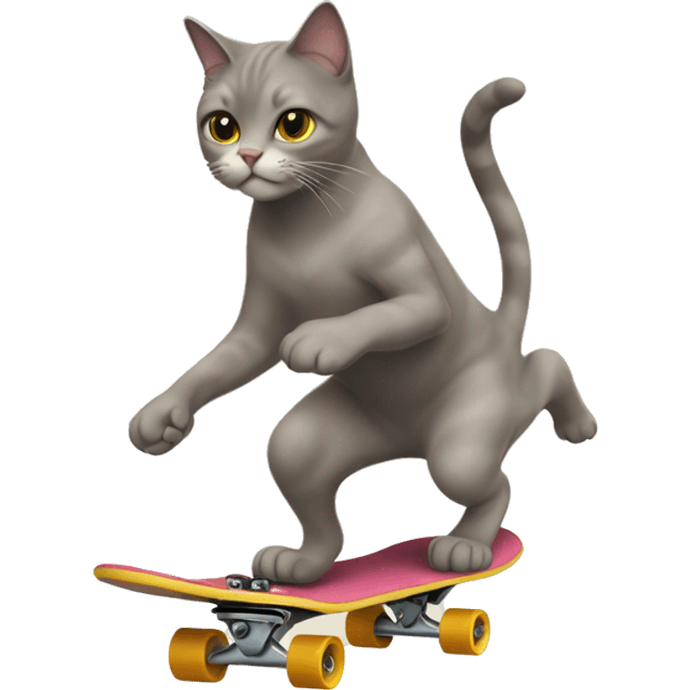 a cat on a skateboard emoji