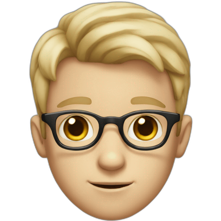 white boy with big eyes and glasses with big ears emoji