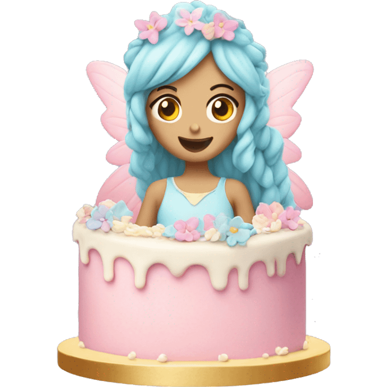 Fairy pastel cake emoji