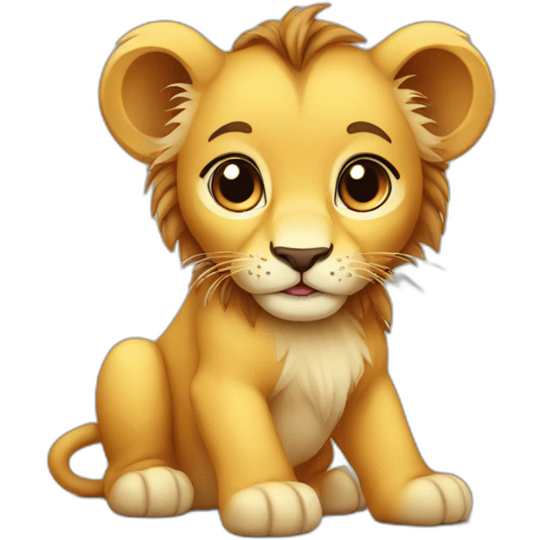 Baby lion emoji