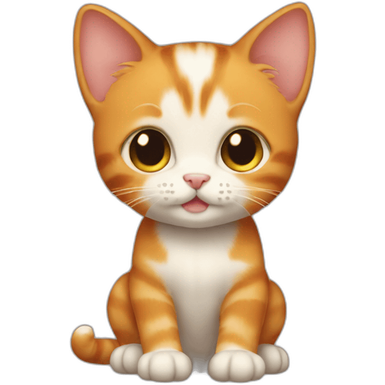 a baby ginger cat full body emoji