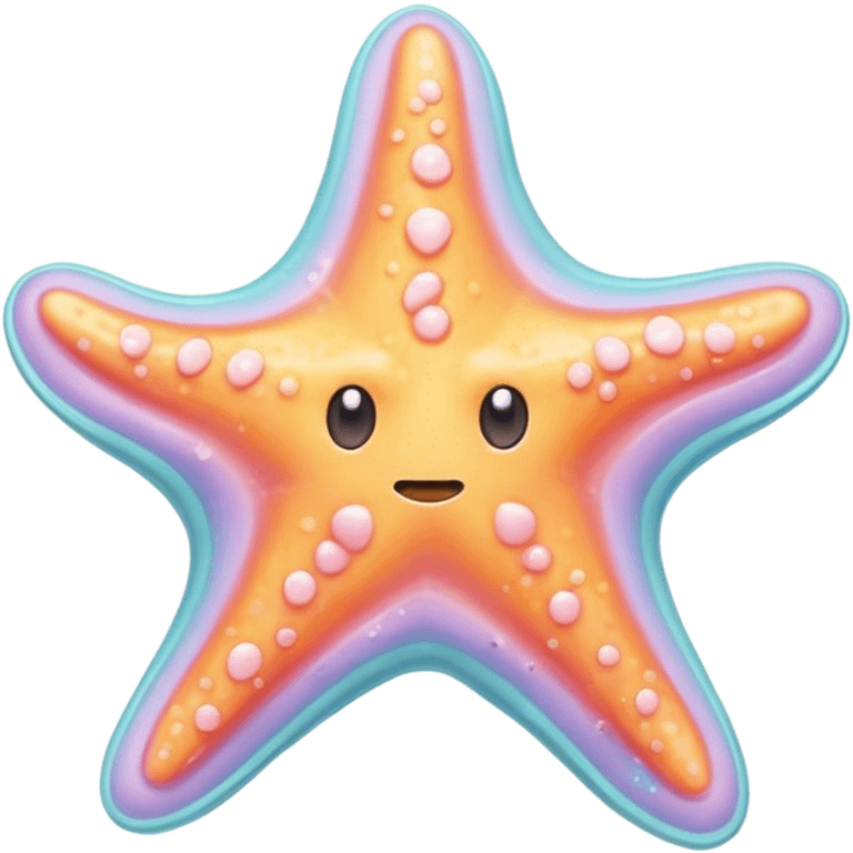 pastel melted starfish emoji