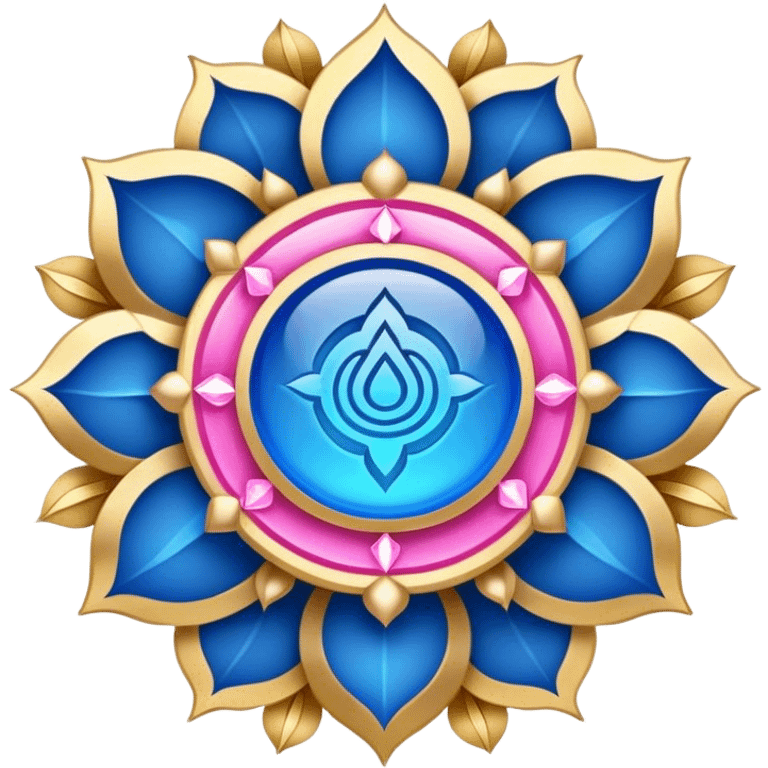 Ajna Chakra blue blue pink gold emoji