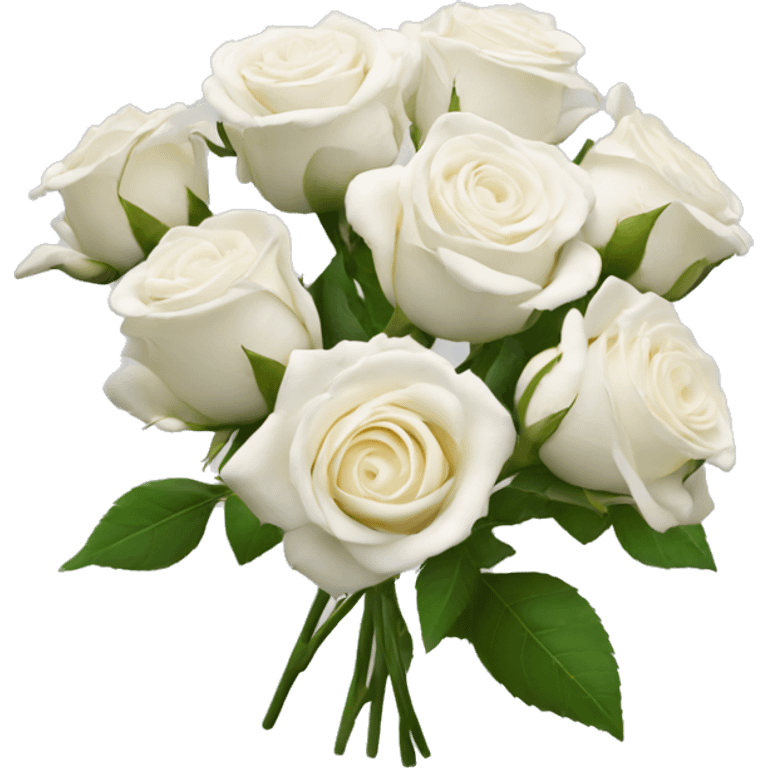 Bouquet of white spray roses emoji