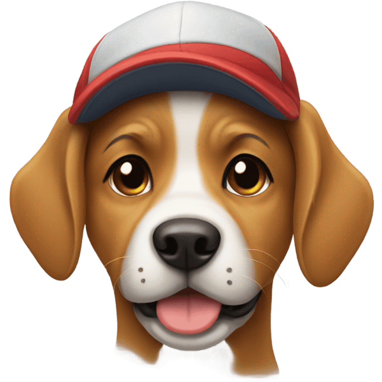 Dog wearing cap emoji