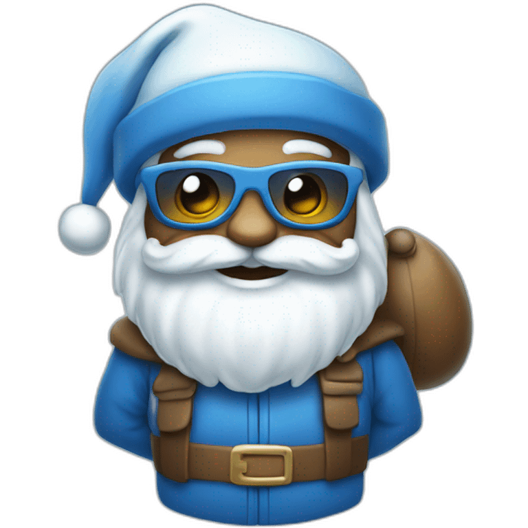 cool blue santa claus emoji