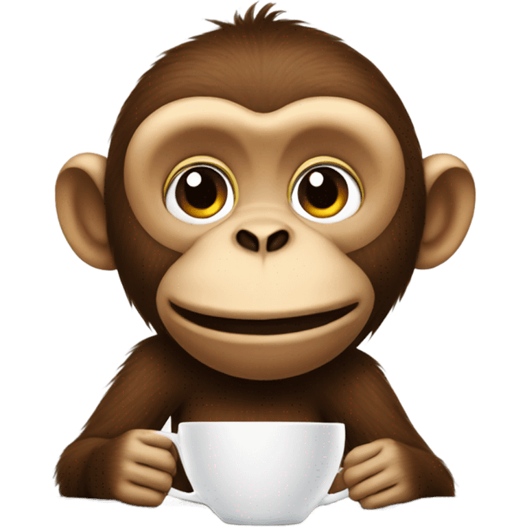 monkey drinking coffe emoji