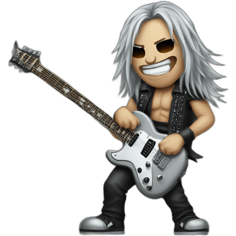 heavy metal guitar player emoji