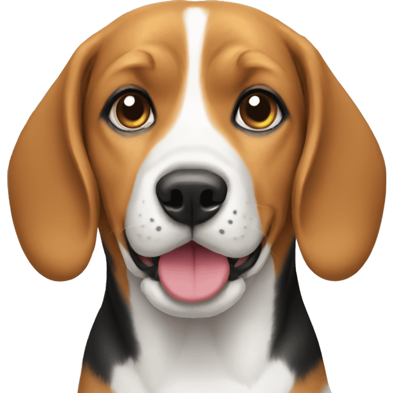 beagle dog with girl emoji