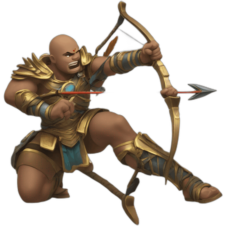 Karn shooting a arrow to his target emoji