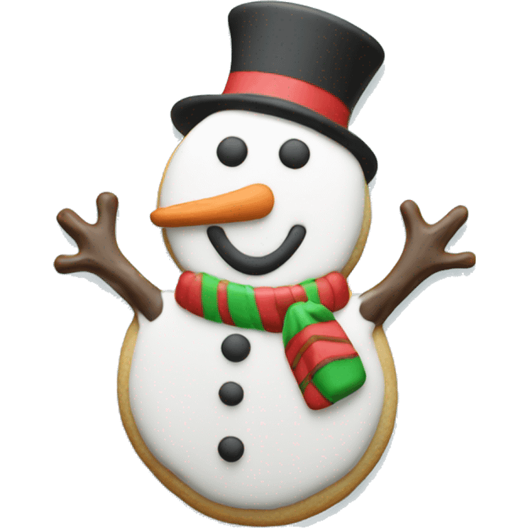 Snowman sugar Christmas Cookie emoji