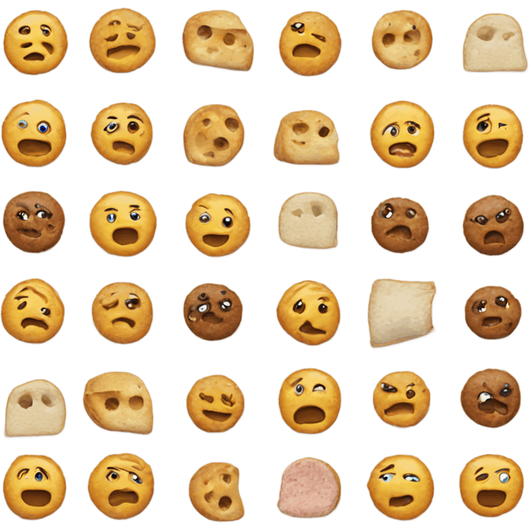 Snacks with faces emoji