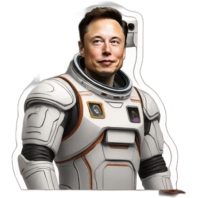 Elon Musk on mars emoji