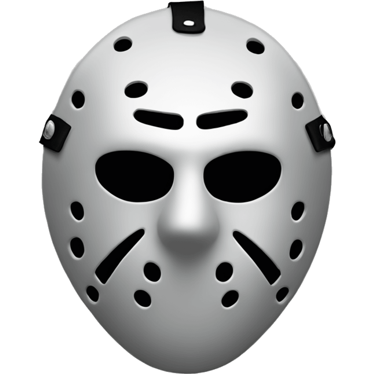 Friday 13th hockey mask，simple emoji